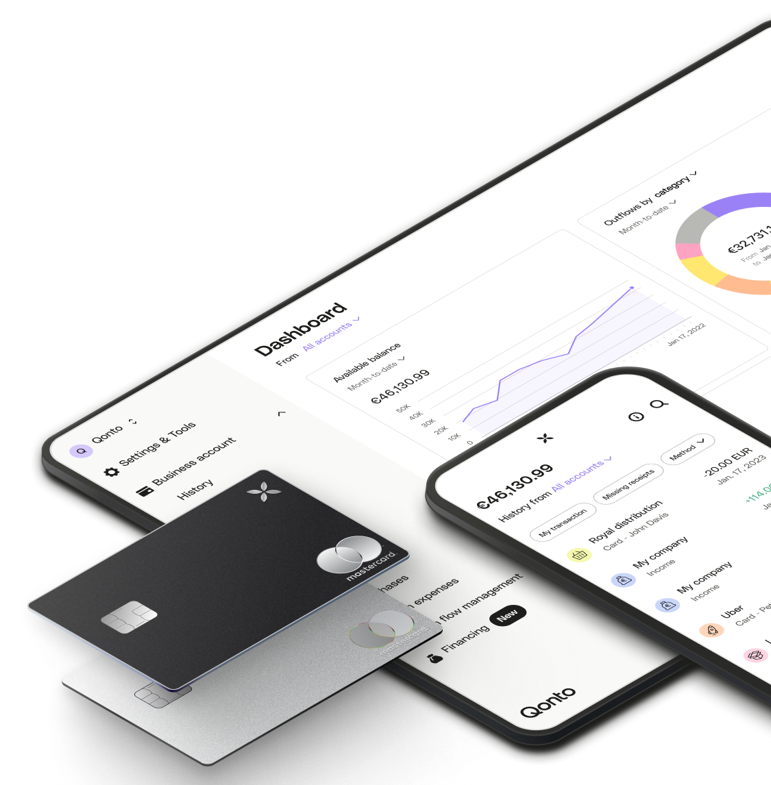 A sleek and modern financial mobile application dashboard displayed on a smartphone, accompanied by a stylish credit card, symbolizing convenient and sophisticated personal banking technology for business accounts for bad credit.